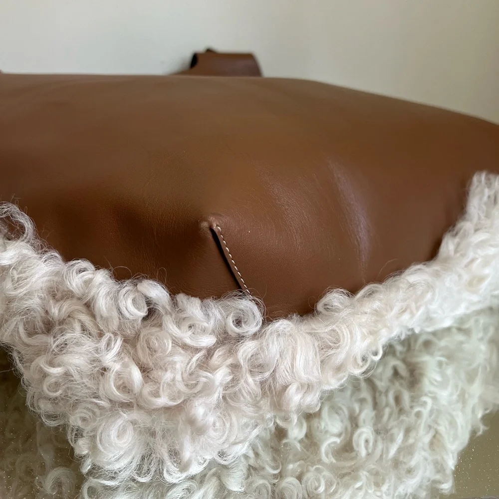 EUC Tory Burch Rory in Shearling tote $1,295